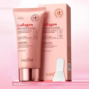 Collagen & Niacinamide Peel OffFace Mask for Daily or Night Care, Firming &Hydrating Facial Mask for WrinkleSmoothing, Korean Face Masks, GlowBoosting Facial Masks Suite for All SkinTypes, 2.640z