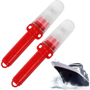 2PCS Coast Guard Approved Boat Flares, Marine Emergency Signaling Flares for Fishing Boats and Life Rafts