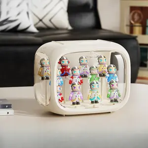 Blind Box Storage Box & Desktop Figure Display Stand - Transparent Dustproof Thickened, Large Capacity Display Cabinet for Pop Mart, Home Use