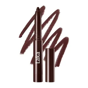 Laka Lip Liner - Smooth & Blendable Soft Matte Lip Contour Pencil for Shaping & Overlining Lips | Waterproof Formula, Oil-Cleanse Off, Long-Lasting Wear | #02 Suede Pink, 0.02oz
