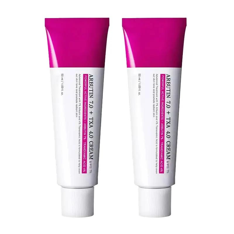 7% Arbutin +4% Tranexamic Acid Cream 70,000ppm Arbutin & 40,000ppm TXA with Niacinamide &Glutathione for Dark Spots Freckles Blemishes & Pigmentation，Multi-pack