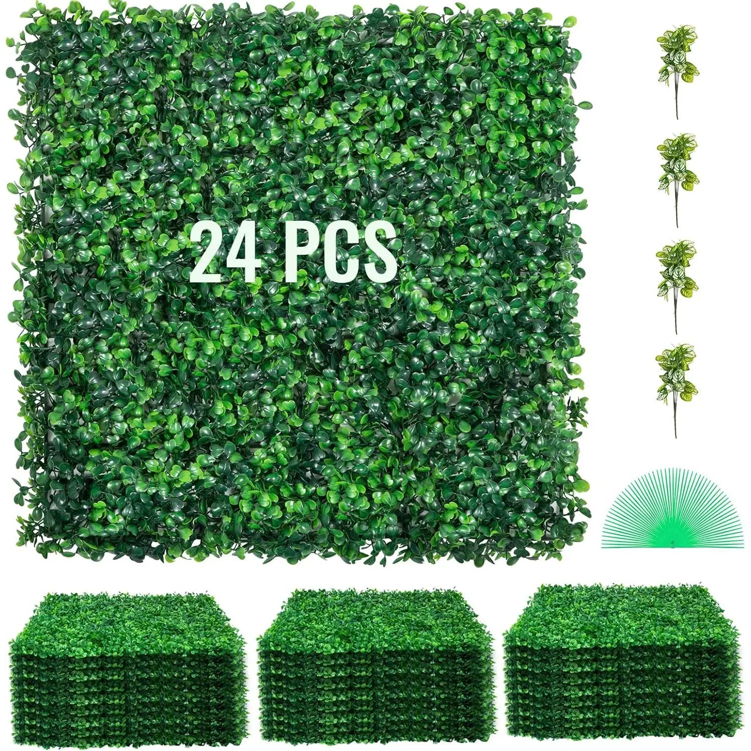 【summerfinds】VEVOR Artificial Boxwood Panels, Various specifications, Boxwood Hedge Wall Panels, PE Artificial Grass Backdrop Wall, Privacy Hedge Screen for Decoration of Outdoor, Indoor, Garden, Fence, and Backyard, Lifelike Grass Walls, Polyethylene,