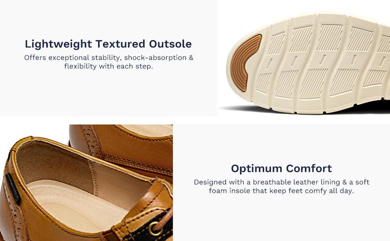 Bruno Marc [CrossFlex Neat Polish-] Men's Casual Oxford Dress Sneakers Premium Leather Round Toe Lace-Up All Seasons Walking Shoes