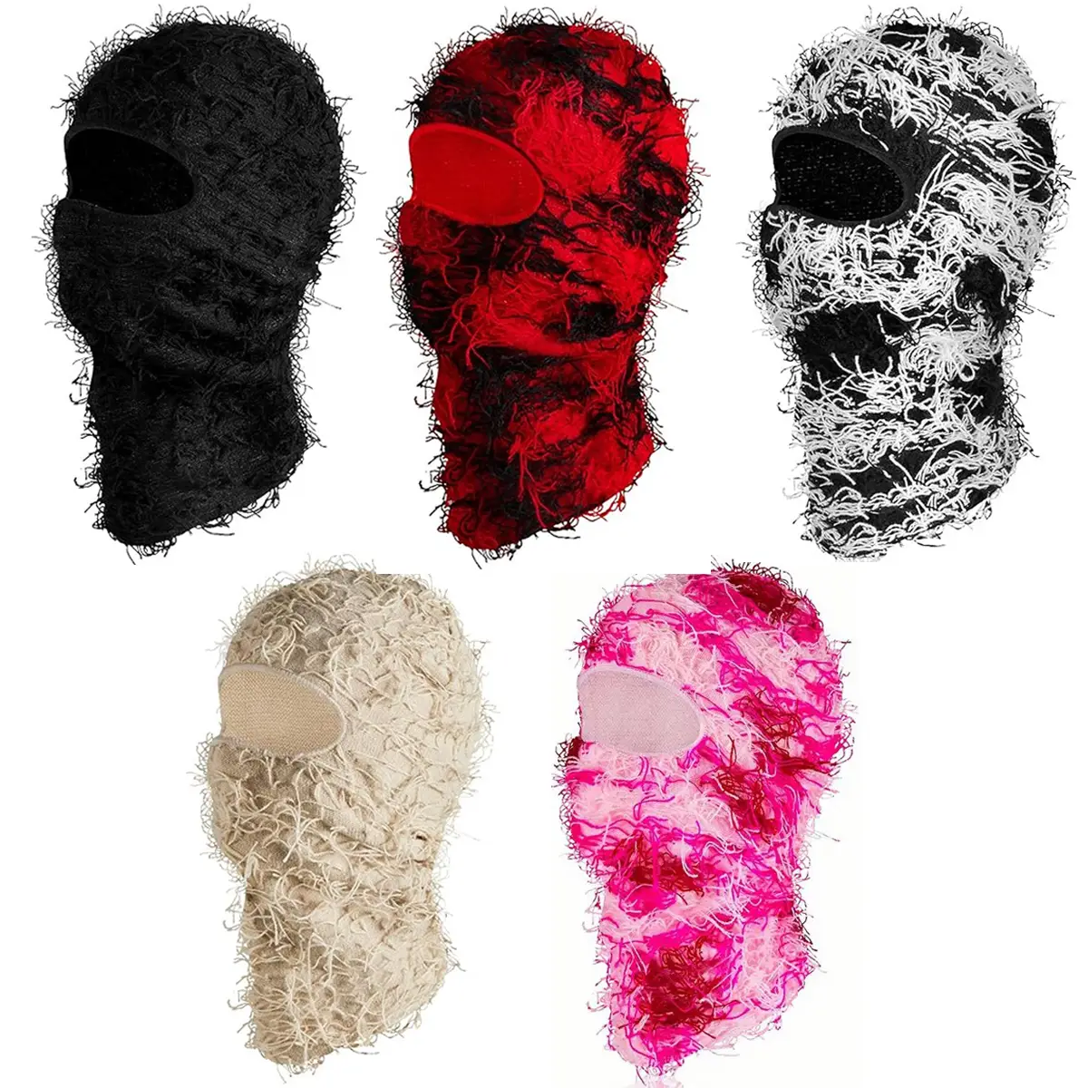 Soft Fluffy Balaclava Mask - Windproof Full Face Cover for Winter Sports - Ideal for Skiing Full Face Knitted Windproof Balaclava Ski Mask - Stay Warm