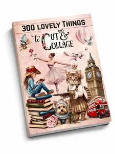 300-Piece High-Quality Art Ephemera Cutouts Scrapbooking Set: People, Animals, Travel, Flowers, Food & More for Junk Journals, Scrapbooks, Creative Paper Crafts