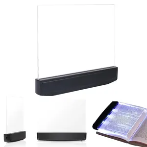 Smart LED Reading Light Book Light Treasure Box Rechargeable Clear LED Flat Reading Light Timer Doodleable Study Lamp The Quiet Reader's Dream Lights Ultra-thin Wireless Design