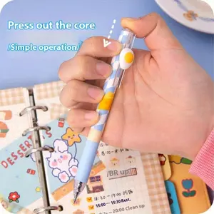 4/6/12pcs Random Style Cheese Egg Neutral Design Ballpoint Pens, Women's Water Pens, High Aesthetic Cute Japanese Design, Smooth Writing Pens