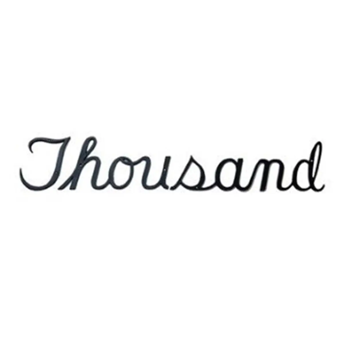 Montague Metal Products SHN-1000sm Small Script Modern House Number Thousand, Decor, Signs, Aluminium, Mount Hardware