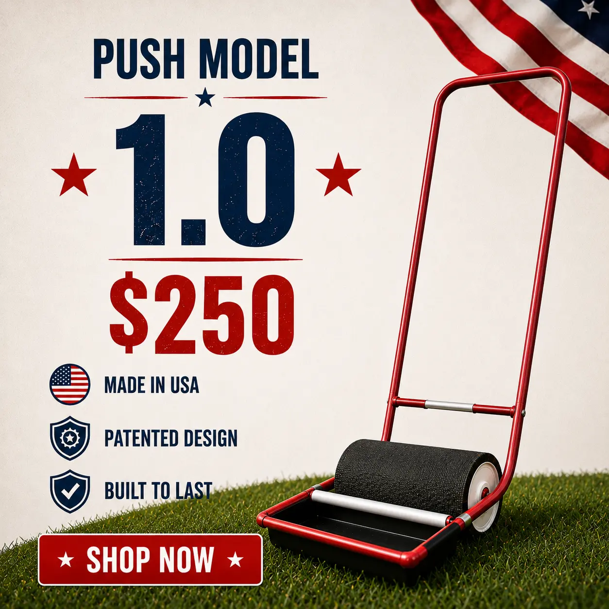 Push 1.0 - Classic Model - 12" Roller - 15" Frame