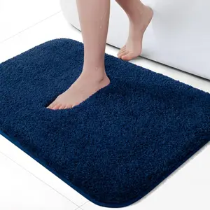 Non-slip Bath Mat, 1 Count Soft Water Absorbent Bath Rug, Thick Comfortable Bath Mat for Bathroom, Home Supplies