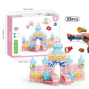 35-piece extruded and stretched soft building blocks, sensory soft building blocks, children's jigsaw jelly building block set