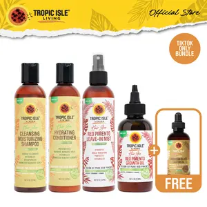 Tropic Isle Living Strong Roots Complete Growth System with FREE 4oz Jamaican Black Castor Oil | Strengthen, Protect & Grow