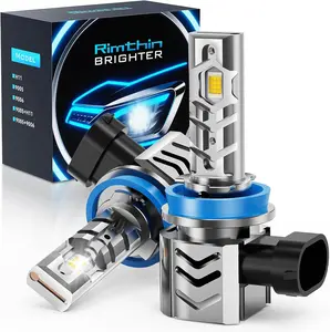 Rimthin H11/H9/H8 Bulbs, 35000LM 900% Brightness H11 Fog Light Bulbs, 6000K Cool White, True 1:1 Size Design, Canbus Ready, Plug and Play, 2 Pack outdoorfun