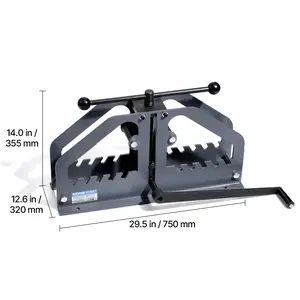 VEVOR Tube Roller Bender, Max 1-1/2" Manual Tube Pipe Roller Bender with 6 Dies, 360 °   Copper Aluminum Pipe Bending Tool for Square, Round Tube & Flat Bar, Ideal for HVAC Air Conditioning Auto Repair