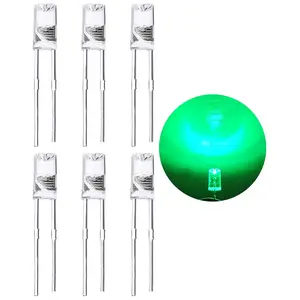 120pcs Green LED Light Emitting diode 3mm high Brightness LED Clear LED Light Emitting Diodes Bulb LED Lamp, 3 mm Smooth Cylindrical concave Surface