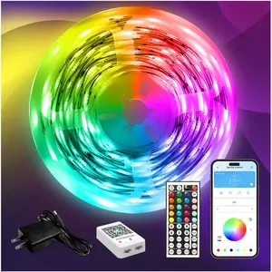 Strip Lights 110ft, Smart Lighting Strips with App Remote Control, RGB Music Sync Color Changing Lights For Bedroom,Kitchen Party Home Decor(1 Roll)
