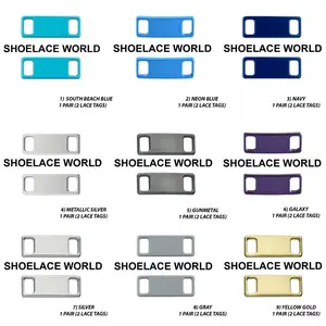 Incorporate Premium Luxury Metal Shoelace 1.25  Lace Tags