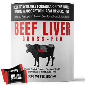 Beef Liver Supplement Grass Fed | Beef Organs Gummies for Women | Pasture Raised in New Zealand | High in Vitamin A B12 & Heme Iron | Non-GMO | Hormone & Pesticide Free | Tastes Delicious | 60 Gummies