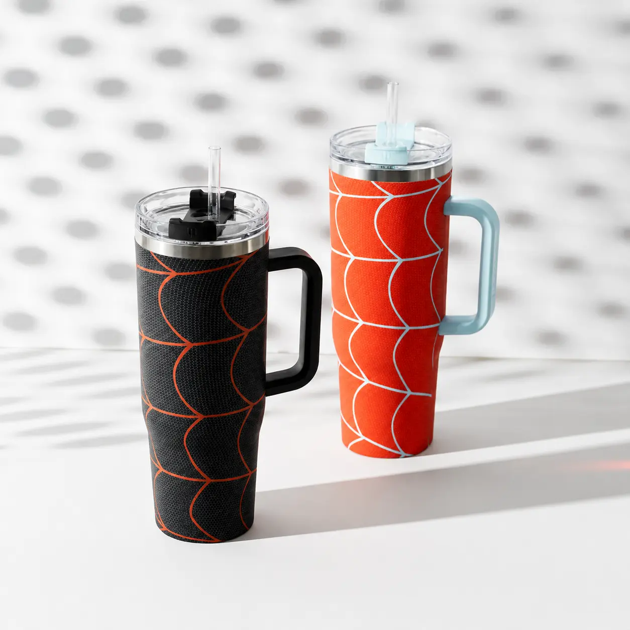 Cruiser 40 oz Straw Cup with Dual Function Sip + Straw Lid Soft Grip Handle & Stay Put Silicone Bottom Inspired by Spider-Man and Miles Morales