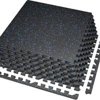 6 Tiles Black with blue dots