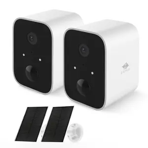Z-EDGE SW02 Wireless Security Camera Solar Powered 1080P Full HD Two-Way Audio Motion Detection Night Vision Micro SD Card 128GB IP65 Waterproof