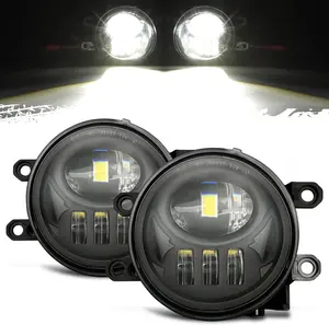 Partsam LED Fog Lights Assembly Kit Aluminum Housing Black DOT Approved 2pcs High-intensity 54W 5000LM Super Bright Plug N Play Replacement for Tacoma 2016-2022 4Runner 2014-2022 Tundra 2014-2019