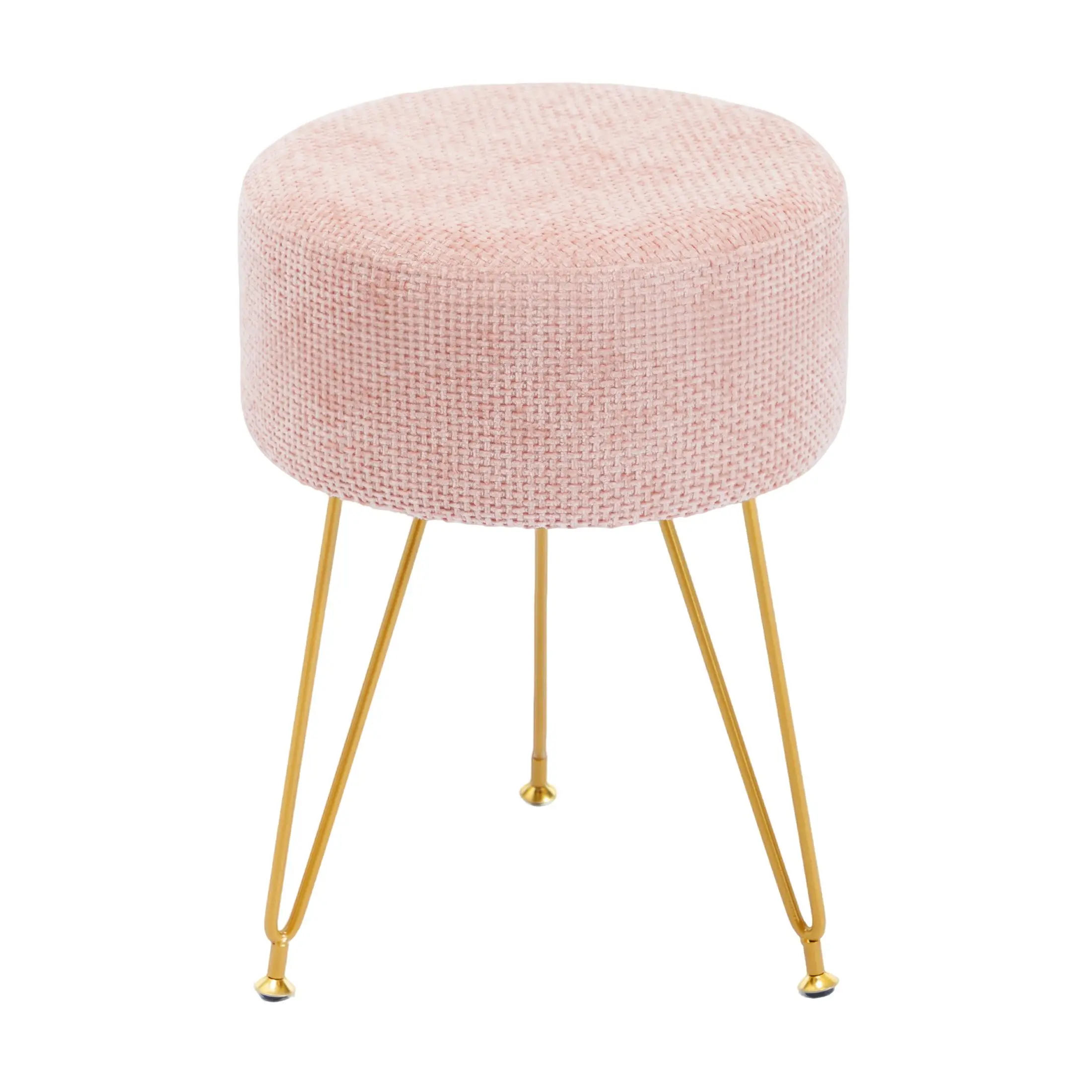 Vanity Stools for Makeup Room, Round Ottoman Foot Stool, Footrest Vanity Chair for Bathroom Vanity, Bedroom, Living Room, Entryway, Offices