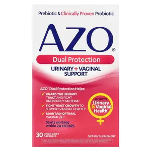 AZO Dual Protection, Urinary + Vaginal Support, 30 Once Daily Capsules