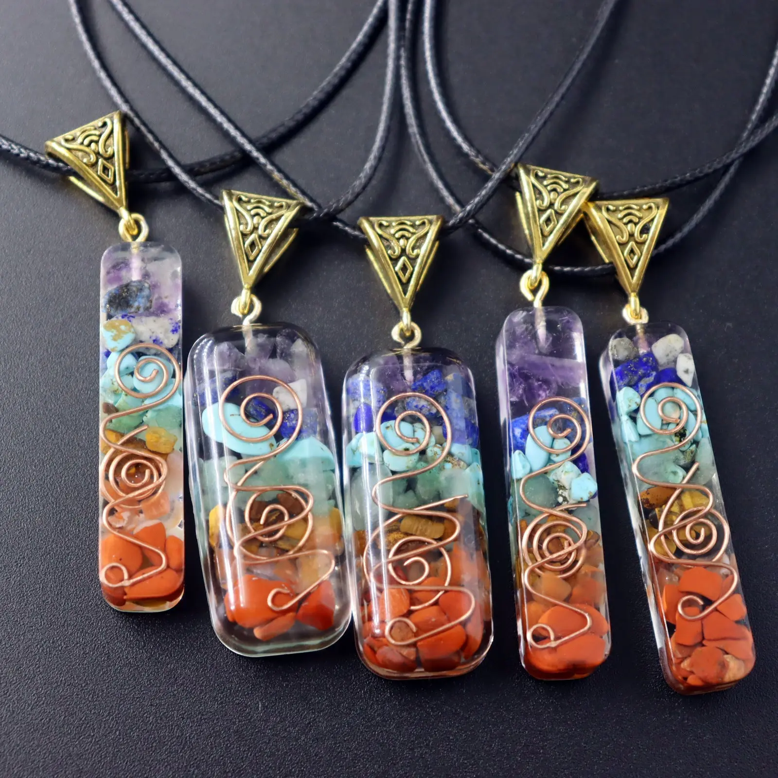 Handmade Meditation Seven Chakra Reiki Pendant