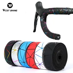 WEST BIKING Professional Colorful Bicycle Handlebar Tape High Quality Anti-slip Rubber With Bar End Plugs