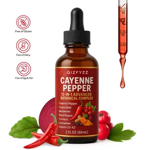 Cayenne Pepper Drops Supplement – Supports Healthy Circulation, Leg Veins & Blood Vessel Wellness | With Vitamin E, D3+K2, Grape Seed, Hawthorn & Beetroot and Others