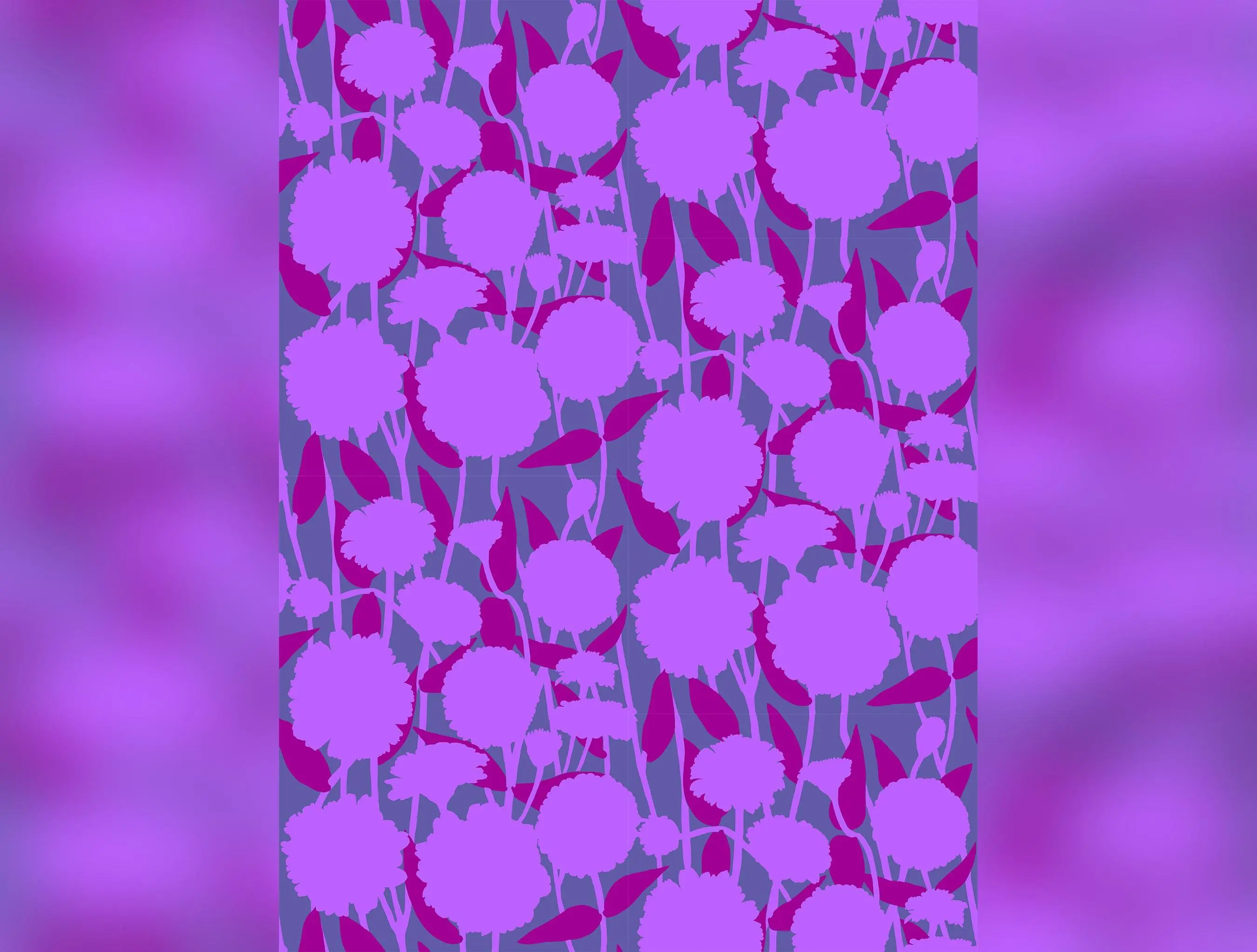 Silhouette | Pompom - Grape by Anna Maria Textiles | Linen/Cotton Blend Fabric
