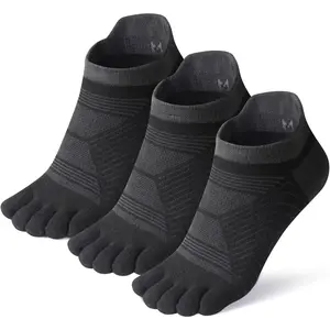VWELL Toe Socks for Men/Women, COOLMAX Five Finger Socks, High Performance Athletic Toe Socks No Show (3Pairs)