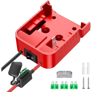 1 Packs Power Wheel Adapter for Milwaukee M18  Adapter 18V Power Wheel  Conversion Kit with , Fuse & Wire Terminals, 12AWG Wire, Power Connector for DIY Rc  Toys and RoboticsQuesear