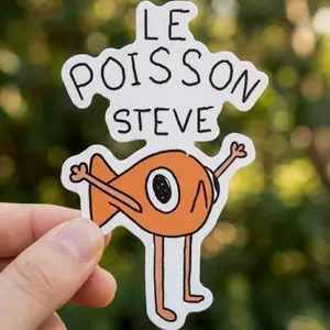 Le Poisson Steve Sticker, Funny Le Poisson Steve Meme Sticker, il est orange Poisson Steve Sticker, TikTok Orange Fish Gift 8