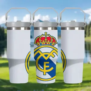 1pc 30oz,Football club emblem,Team Double-Wall Vacuum Insulated Cup for Hot & Cold Drinks, Perfect for Outdoor Travel, Birthday & Holiday Gifts, Travel Drinkware Tumbler | DurableDrinkware