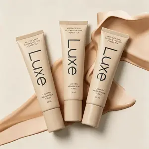 3 Bottles Luxurious Smart Self Color-Adapting Foundation, 12hr Wear Radiance Boosting Base Makeup, Weightless Buildable Coverage Creates Smooth Even Flawless Complexion for Light to Deep Skin Tones