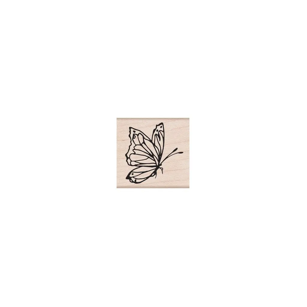 Side View Butterfly Woodblock Stamp