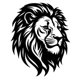Lion Head vinyl window decal