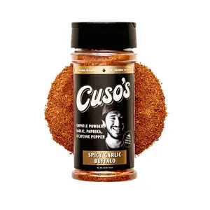 Cuso’s Spicy Garlic Buffalo Seasoning – Bold Buffalo Garlic Heat Blend for Chicken, Burgers, Fries and Grilling