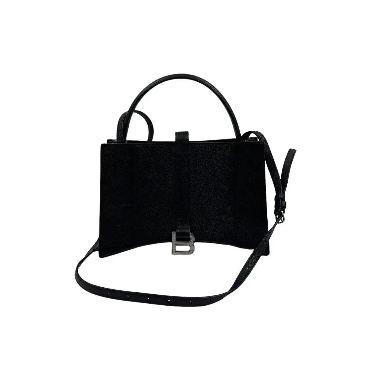 Pre-owned Balenciga Balenciaga H6 Black Silver Hourglass Crossbody Bag Good Condition, No Defects, Model hz51547, Crossbody Bags