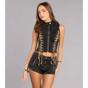 Desert Nights Lace-Up Moto Vest