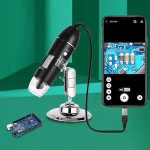 Portable Electronic Soldering Magnifier with Stand - USB 500X-1600X Zoom Endoscopic Microscope with HD Video for Cell Phone Repair, Office & Educational Repair Tasks