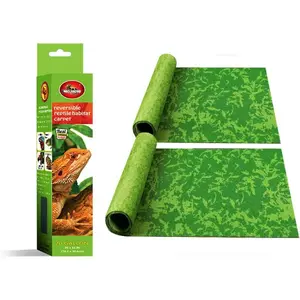 30*12in Reptile Carpet Pet Terrarium Liner Reptile Cage Mat Substrate for Snakes Chameleons Geckos, 2 sheets with Tweezers Feeding Tongs