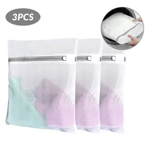 3Pcs Mesh Laundry Bags Washing Machine Mesh Wash Bags Jumbo for Delicates Clothes