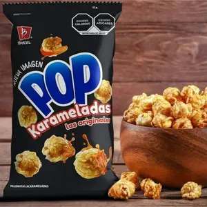 POP Karameladas Mexican Popcorn Snack - 110g Box with 3 Bags - Crispy, Caramel