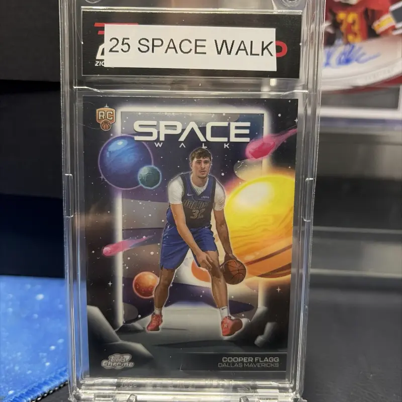 Topps Chrome Space Walk Cooper Flagg Rookie Card RC Dallas Mavericks 25 Space Walk Cooper Flagg Rookie Card RC Topps Chrome
