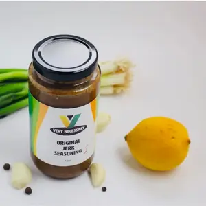 Very Necessary Original Jerk Seasoning Rub Bundle - Includes Spiced Oil, Pineapple Jerk Searing Rub & Silicone Spatula - 120ml Jar