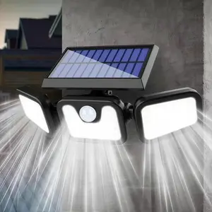 (2 Packs) Solar Outdoor Lights 2500LM 210LED SecurityLights,3 Heads Dimmable SpotLights with 3Modes,IP65 Waterproof, Outdoor Lighting Modern, Solar Flood Lights