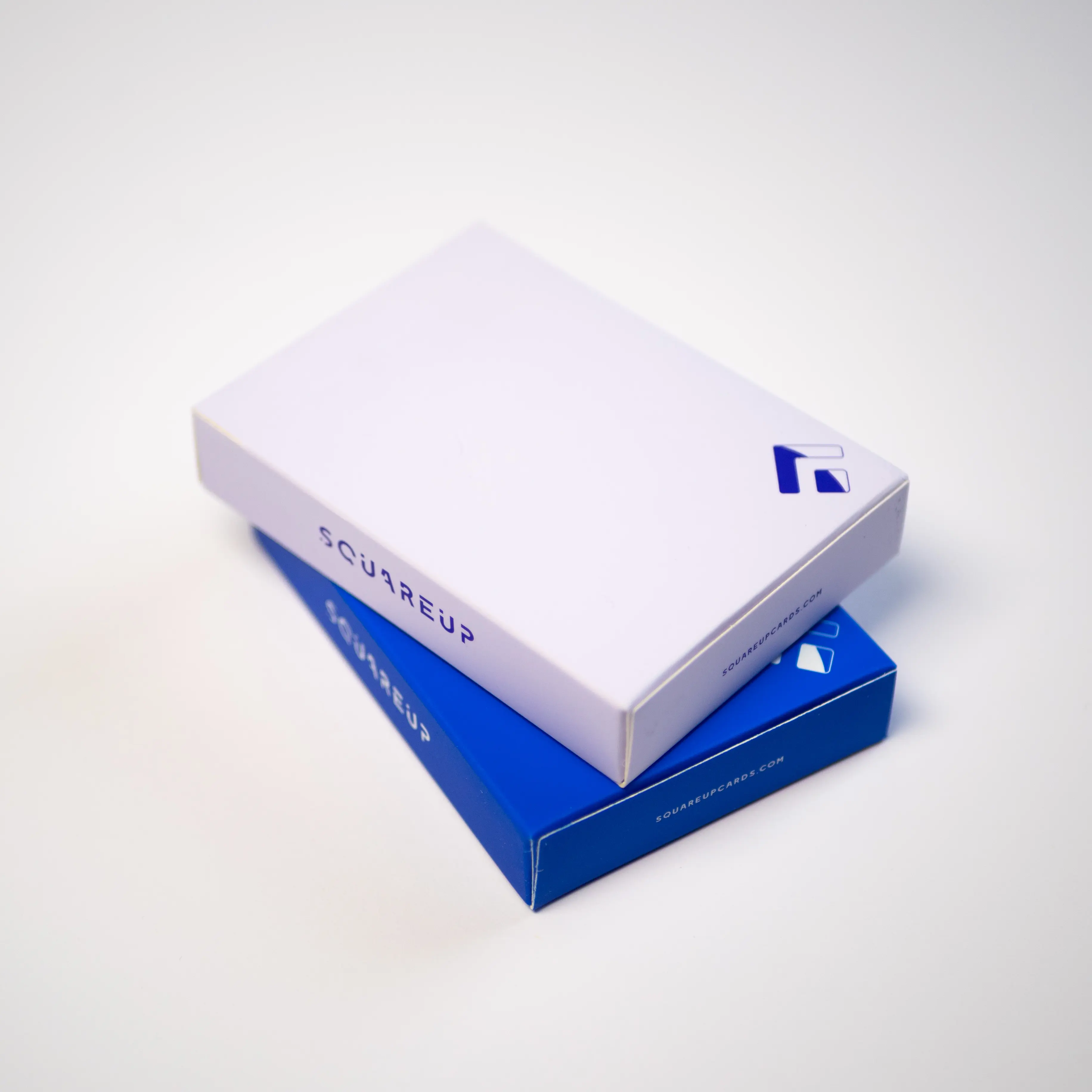 BLANKS Playing Cards with Dual Border Pantone Color Design in Cobalt Blue and Amethyst Purple for Cardistry Practice and Everyday Moves